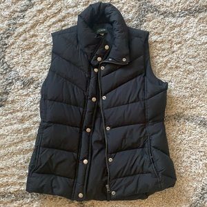 Black J. Crew Down Vest